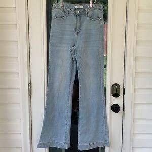 JUDY BLUE Jeans Wide Leg Fit Women's Size 9/29 Light Wash Braided Waist JB88332